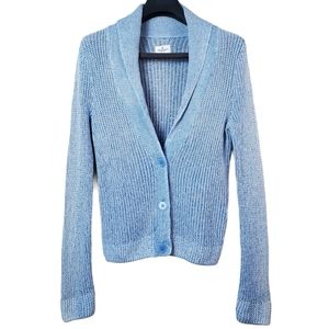 American Eagle Blue Shawl Collar Cardigan Sz S